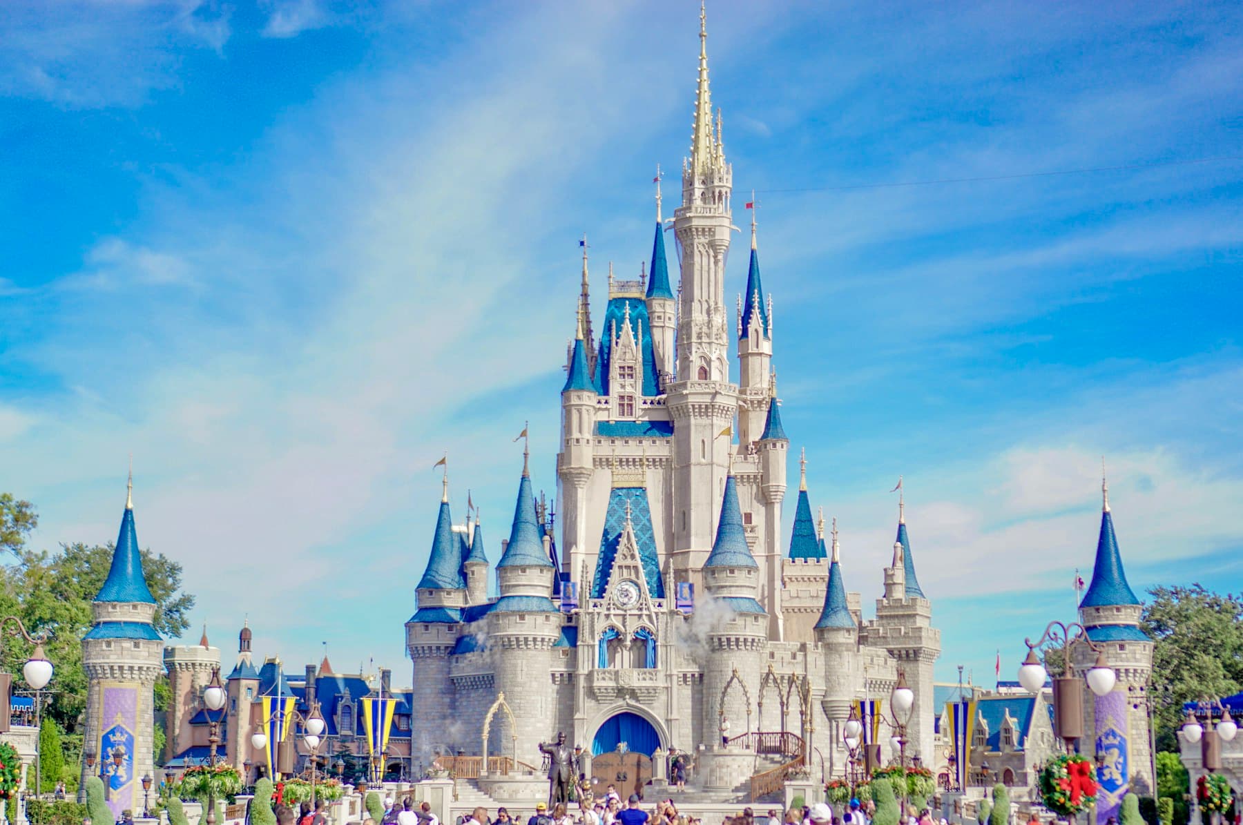 Cinderella Castle, from base to spire, in Magic Kingdom, Walt Disney World